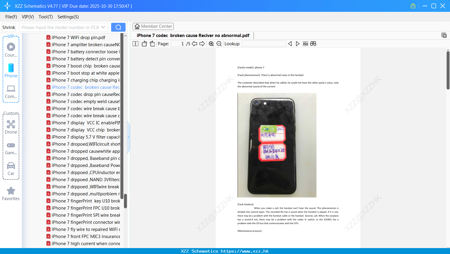 IPhone 7 Codec Broken Cause Reciver No Abnormal